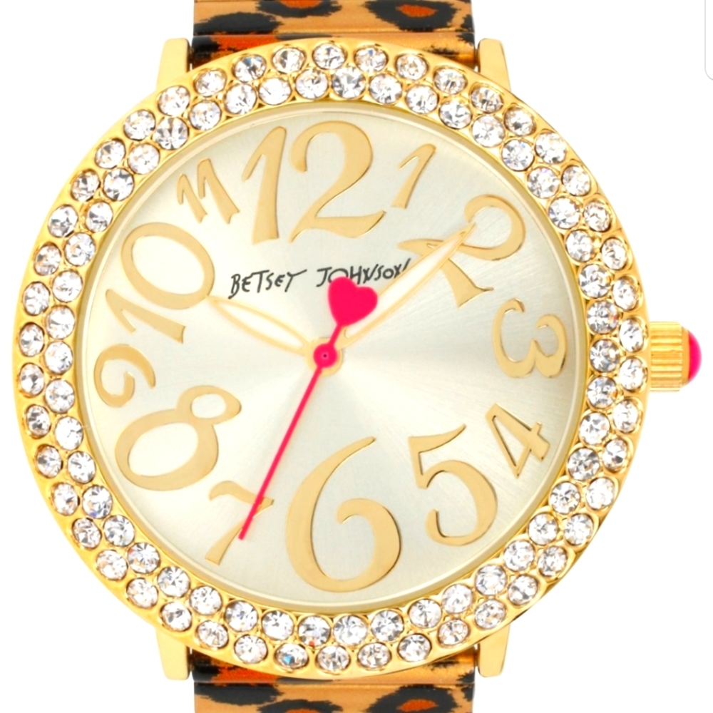 Betsey Johnson Women's BJ00214 02 Analog Leopard Printed Expansion Band Watch